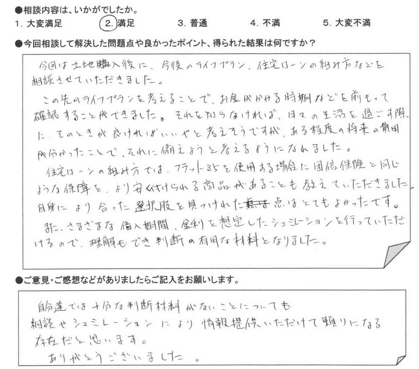 ご相談者の声