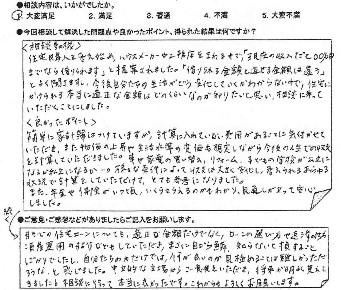 ご相談者の声