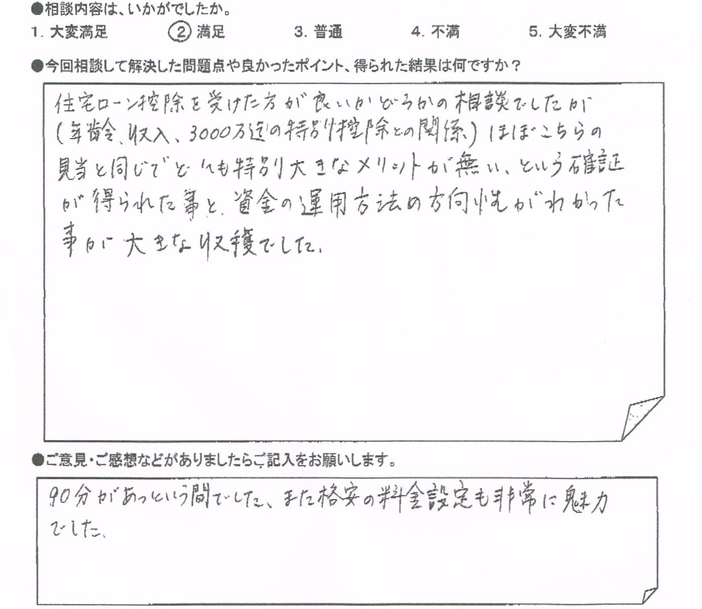 ご相談者の声