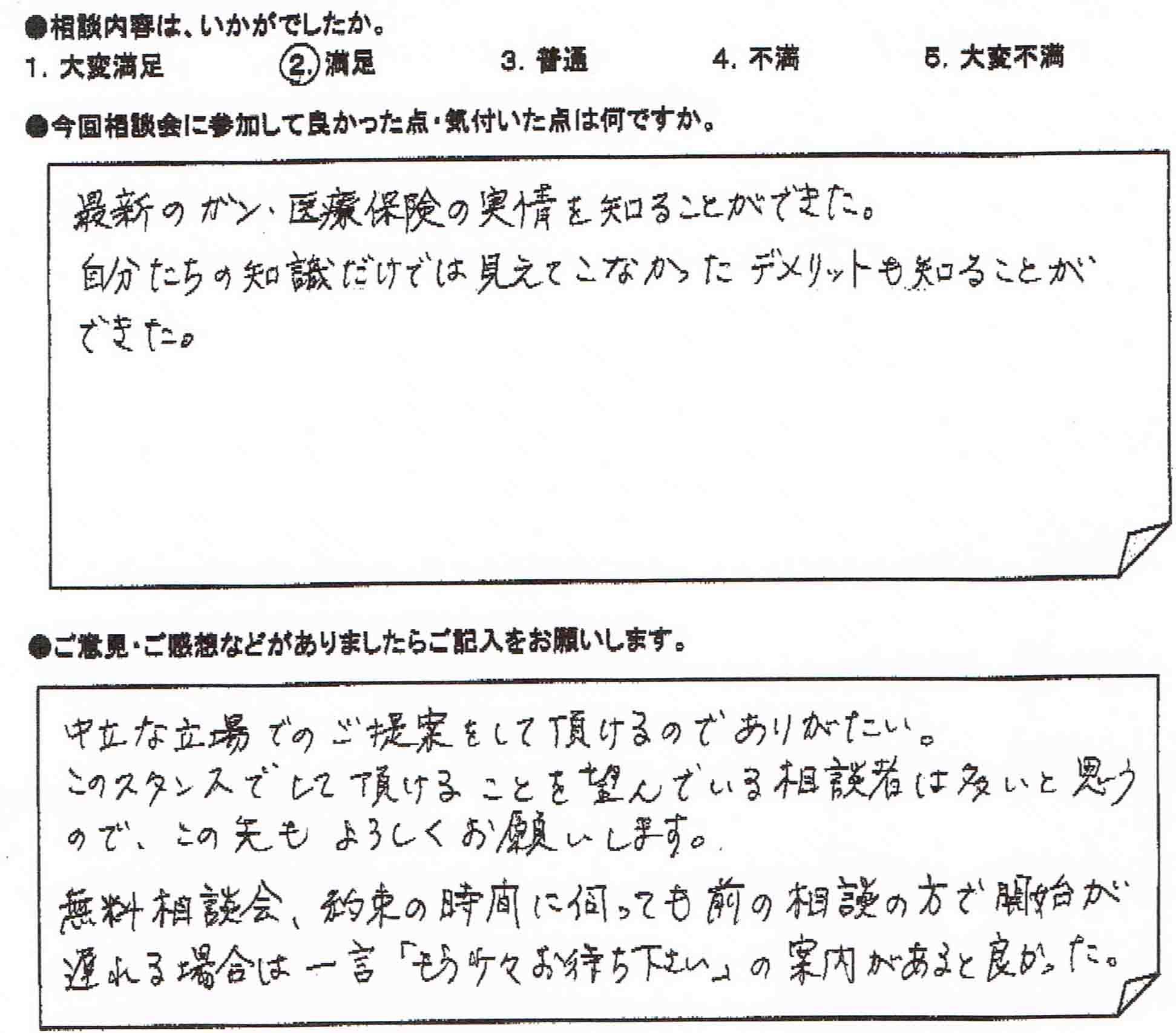 ご相談者の声